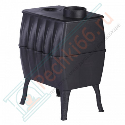 Чугунная отопительная печь Бахтинка, черная (ProMetall)
