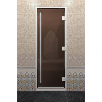 Стеклянная дверь DoorWood «Хамам Престиж Бронза» 200х80 см