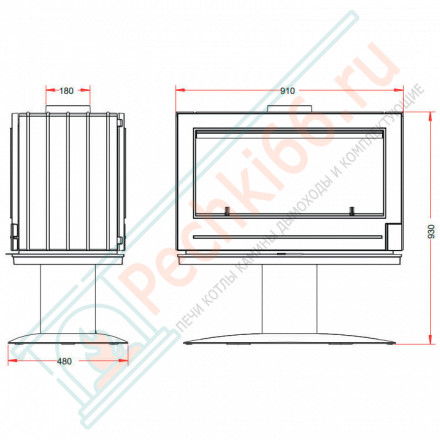 Печь-камин NELSON (INVICTA)