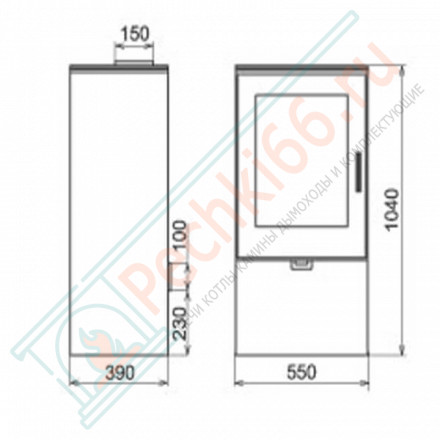 Печь-камин Falun, Серебристый (Thorma)