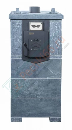 Газовая банная печь № 06-ГТ 80 в облицовке из талькохлорита (Тройка) до 80 м3