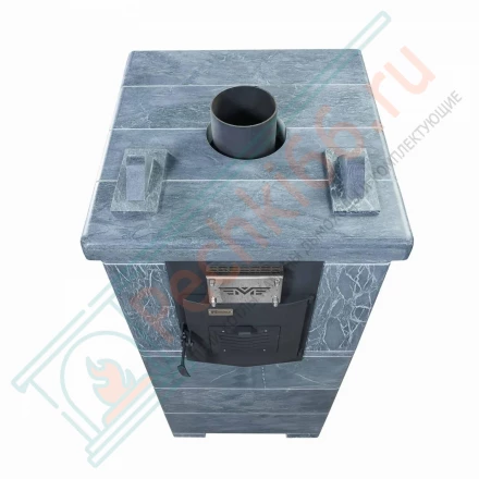 Газовая банная печь № 06-ГТ 80 в облицовке из талькохлорита (Тройка) до 80 м3