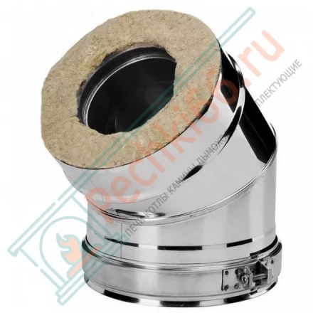 Отвод 30° V50R с изол (AISI-321/0,8-ОЦИНК-RAL/0,5) d-120/220 (Вулкан)