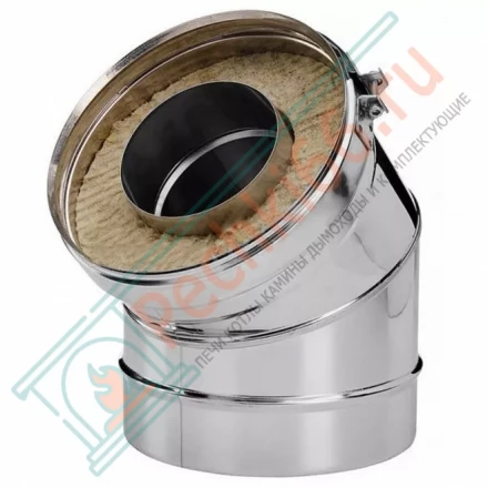 Отвод 30° V50R с изол (AISI-321/0,8-ОЦИНК-RAL/0,5) d-120/220 (Вулкан)