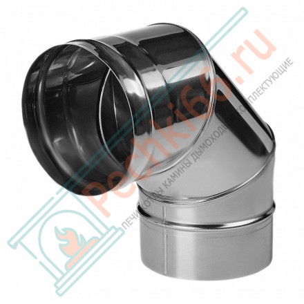 Отвод 90° без изол (НЕРЖ-321/0,5) d-115 (Дымок-Lux)