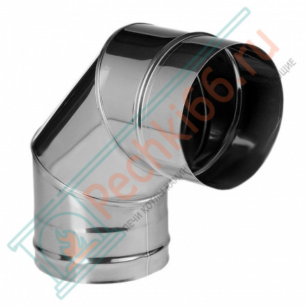 Отвод 90° без изол (НЕРЖ-321/0,5) d-120 (Дымок-Lux)