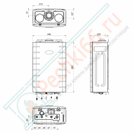 Настенный газовый двухконтурный котел Kiturami World Alpha - 35 (35 кВт), A21E220263