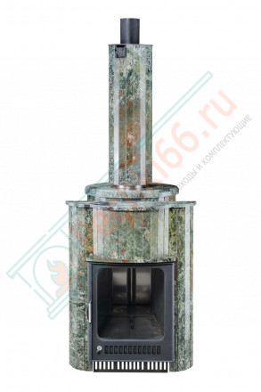 Дровяная банная печь Ферингер ОПТИМА "Жадеит перенесённый рисунок" до 28 м³