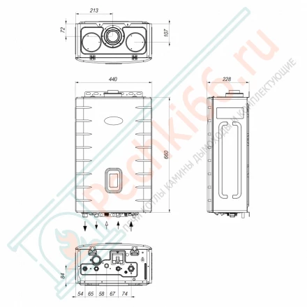 Настенный газовый двухконтурный котел Kiturami World Alpha S - 18 (18 кВт), A21E220265