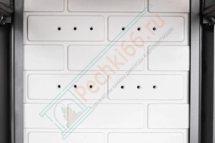 Камин Родос 900 графит, белый шамот (ЭкоКамин)