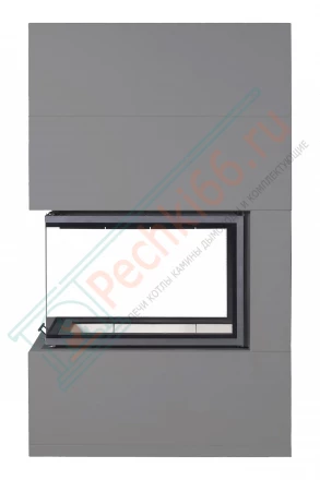 Камин Родос 900 графит, белый шамот (ЭкоКамин)