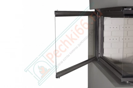 Камин Родос 900 графит, белый шамот (ЭкоКамин)