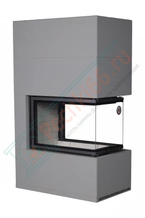 Камин Родос 900 графит, белый шамот (ЭкоКамин)