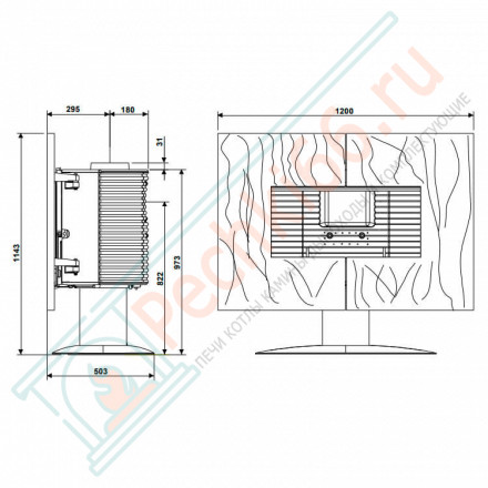 Печь-камин GAYA ardoise (INVICTA)
