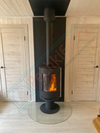 Печь камин Астов R1 на ноге под ключ (монтаж 05.2023)