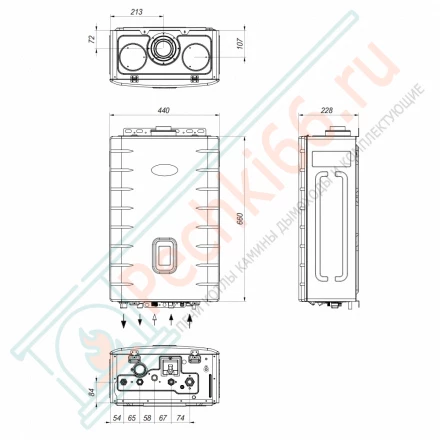 Газовый двухконтурный настенный котел Kiturami World Alpha C - 18 (18 кВт), A21E220270
