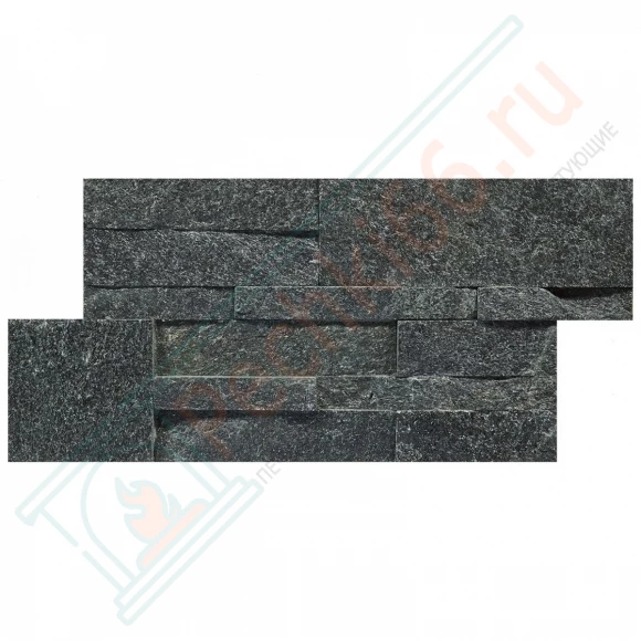 Плитка из камня Кварцит чёрный 350 x 180 x 10-20 мм (0.378 м2 / 6 шт) в Санкт-Петербурге