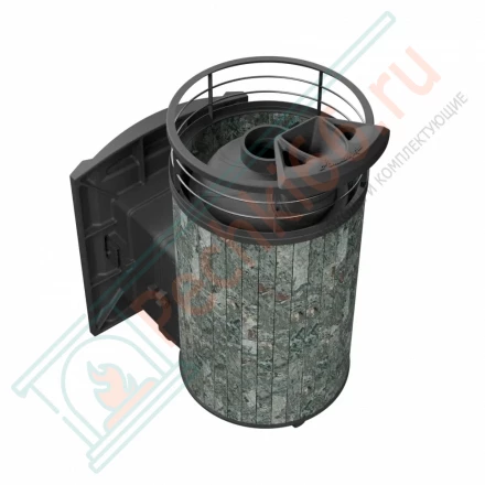 Банная печь Атмосфера L, в ламелях жадеит NEW (ProMetall)