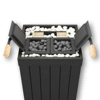 Электрическая паротермальная печь ФутуРус 2.0 на 12 кВт, метал, п/у в комплекте (Инжкомцентр ВВД) до 15 м3