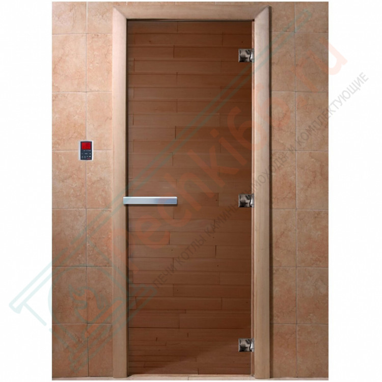 Дверь стеклянная для бани, бронза прозрачная, 1900х800 (DoorWood ...