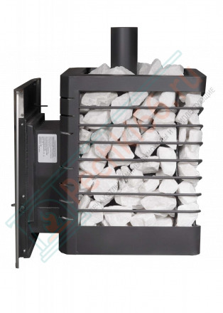 Печь для бани № 07МСП с парогенератором и с сеткой для камней