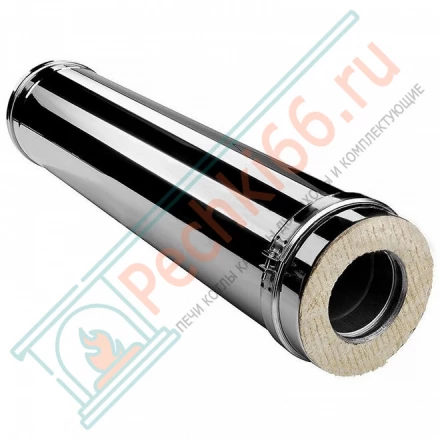 Сэндвич труба V50R с изол L=1000 (AISI-321/0,8-ОЦИНК-RAL/0,5) d-120/220 (Вулкан)