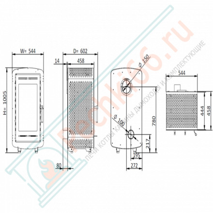 Печь-камин Fogo Montanha Natura (Solzaima)