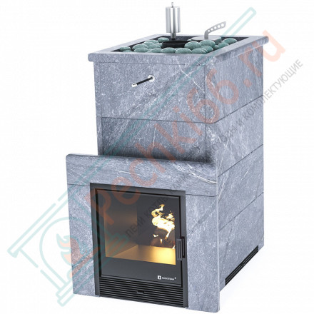Печь для бани Геленджик в талькохлорите с открытым верхом (ИзиСтим)