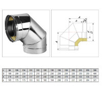 Отвод 90° V50R с изол (AISI-321/0,8-AISI-304/0,5) d-250/350 (Вулкан-Cerablanket)