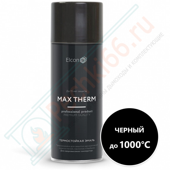Термостойкая краска аэрозоль 0,52л, черная, +1000°С (Elcon) в Санкт-Петербурге