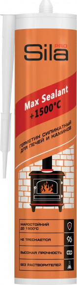 Герметик силикатный термостойкий Max Sealant +1500°, 290 мл (Sila PRO) в Санкт-Петербурге