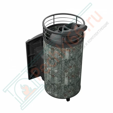 Банная печь Атмосфера XL, в ламелях жадеит NEW (ProMetall) 26м3