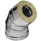 Сэндвич колено 45° (НЕРЖ-430/0,5-ОЦИНК/0,5) d-150/210 (Ferrum GS-Z)