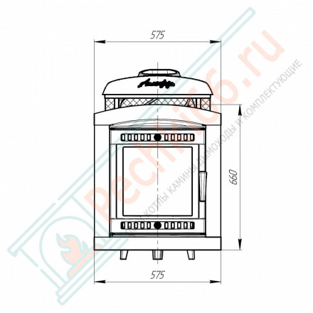 Печь банная «Атмосфера L КТТ» комбинированная Верде Гватемала (ProMetall)