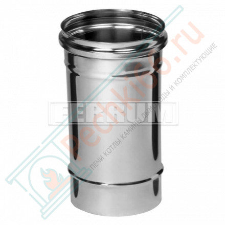 Дымоход L=0,25м (НЕРЖ-430/0,8) d-180 (Ferrum HF)