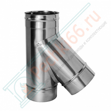 Тройник 45° без изол (НЕРЖ-321/0,8) d-150 (Дымок-Lux)