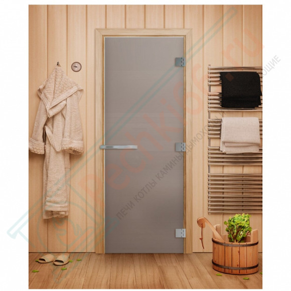 Дверь для бани и сауны Эталон, сатин, 200х80 см (по коробке) (DoorWood) в Санкт-Петербурге