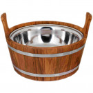 Шайка двуручная 15л. с нержавеющей вставкой, Дуб (Woodson)