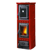 Печь-камин Gaia Forno, цвет бордовый (La Nordica)
