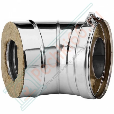 Отвод 15° V50R с изол (AISI-321/0,8-AISI-304/0,5) d-160/260 (Вулкан)