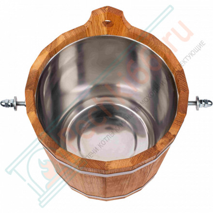 Обливное устройство 20л. с нержавеющей вставкой, Дуб (Woodson)