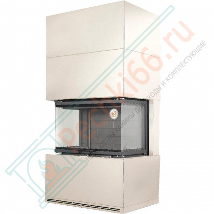 Камин Родос 800 слоновая кость черный шамот (ЭкоКамин)
