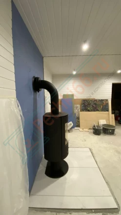 Печь камин Астов R1 на ноге под ключ (монтаж 11.2024)