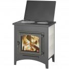 Печь-камин ПК-04 (240) с плитой "Везувий В3" бежевый (Везувий) до 200 м3 Печь-камин ПК-04 (240) с плитой "Везувий В3" бежевый (Везувий) до 200 м3