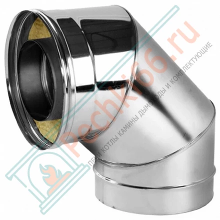 Отвод 90° V50R с изол (AISI-310S/0,8-ОЦИНК-RAL/0,5) d-300/400 (Вулкан-Cerablanket)