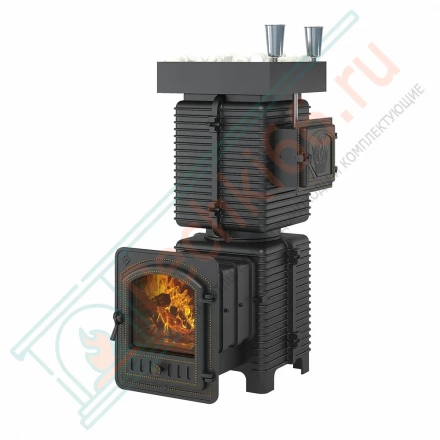Печь для бани по-серому Эверест "Легкий пар Профи" под обкладку (Everest)