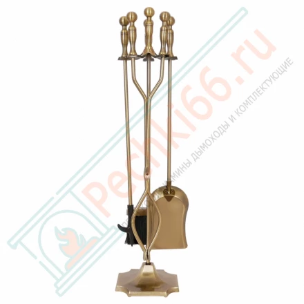 Набор каминный D51032АВ (4 предмета, 79см, античная латунь), на подставке
