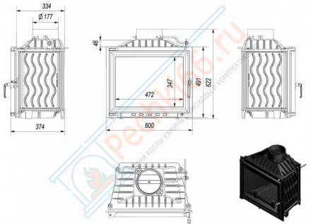 Чугунная топка Antek/180 (Kratki)
