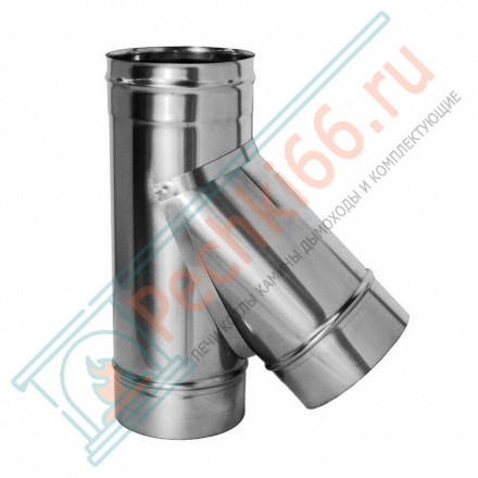 Тройник 45° без изол (НЕРЖ-321/0,5) d-120 (Дымок-Lux)