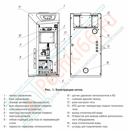 Напольный одноконтурный энергозависимый газовый котел Лемакс Omega E-50 кВт